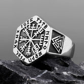 Viking Compass Runic Ring